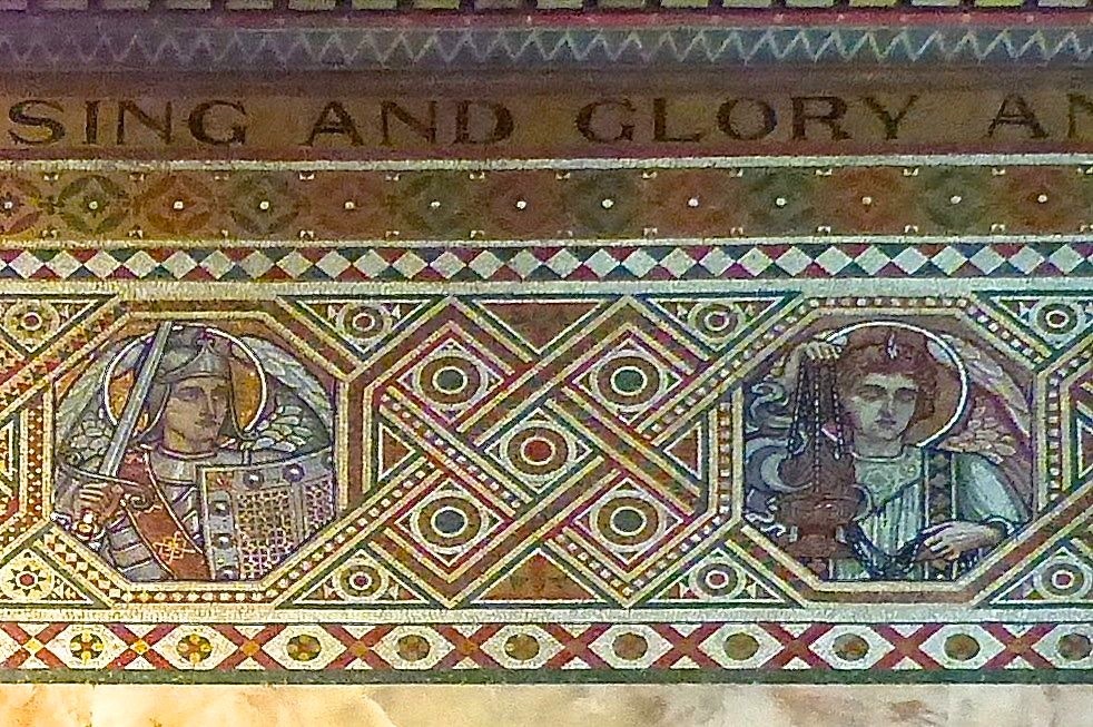 close-up of opus sectile work
