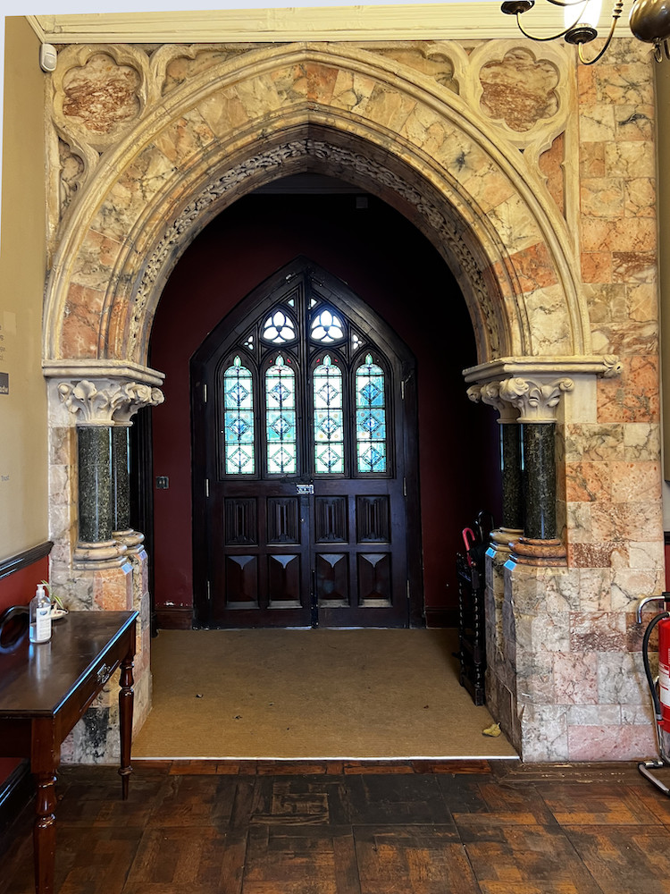 Insole Court, main entrance