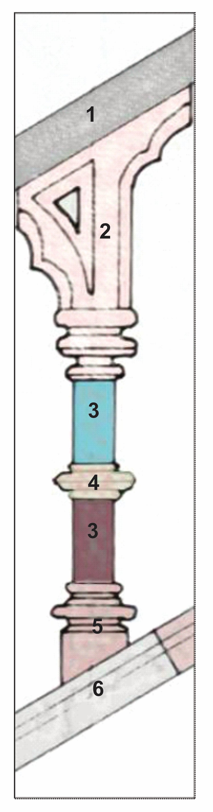Diagram of balustrade, Insole Court