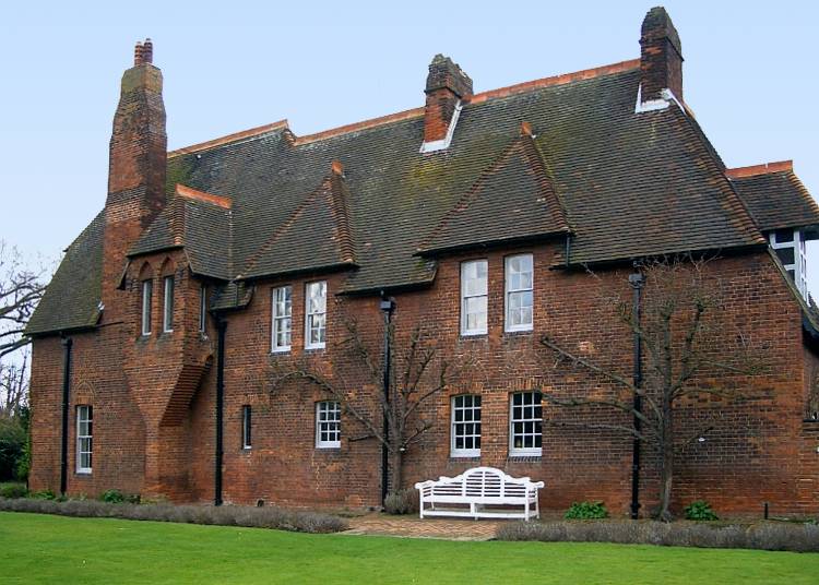 Detail of window hoods on front of William Morris's Red-House by Philip Speakman Webb