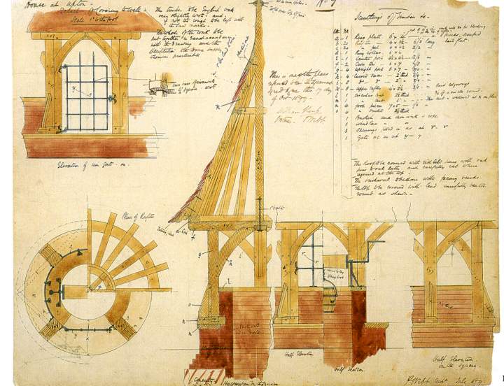 Architectural Drawings for the Red House by Philip Speakman Webb