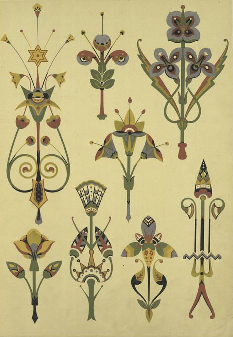 Diaper patterns founded on flowers