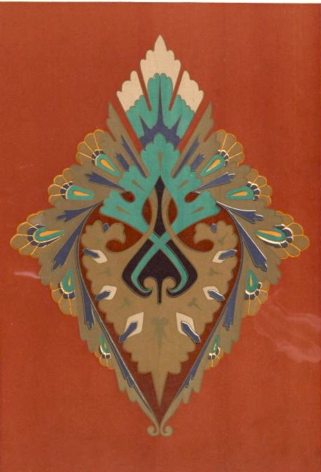 Ornament for centre of small panel