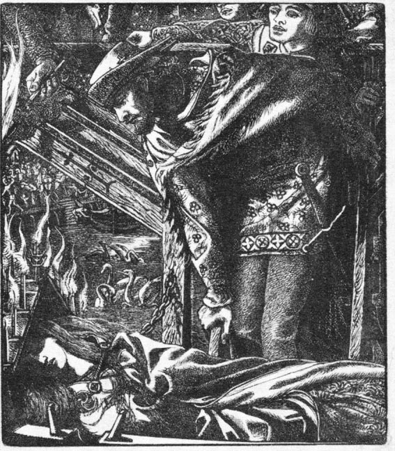 Illustration for'The Lady of Shalott' by Rossetti