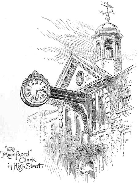 The Moonfaced Clock in Rochester High Street