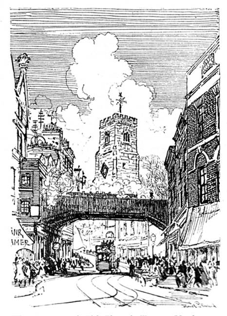 The Street and Old Church Tower, Hackney
