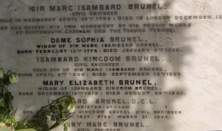 The Brunel family Headstone, Kensal Green Cemetery, London