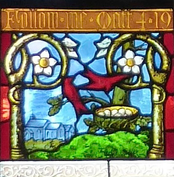 Detail of a window at St James', Weybridge
