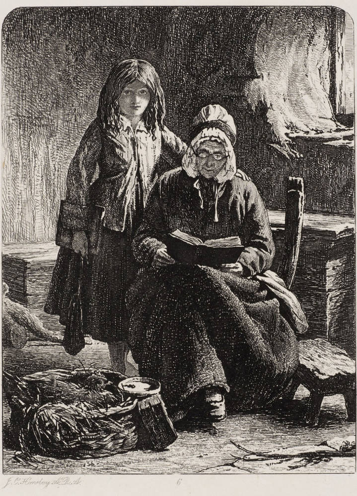 Auld Grannie & the wee Nan. - Highland Interior, 1856 