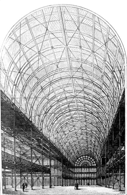 Glass and Iron Vaulted Roof of the Great Exhibition