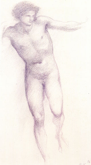 Study for the figure of Perseus; for the painting 'The-Rock of Doom'