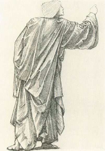 Study of a Robed Man