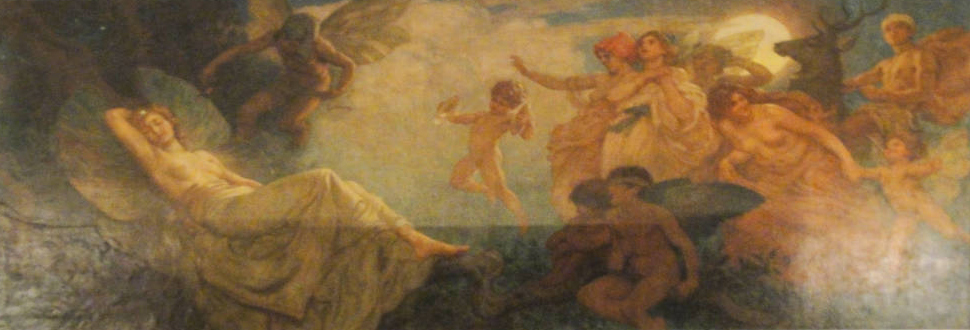 Puck casts a spell on Titania