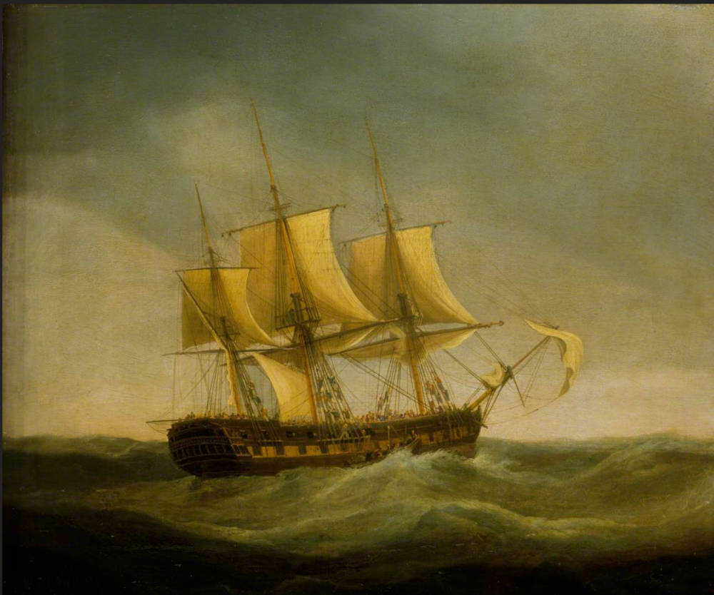 The East Indiaman “Saint Vincent” Saving the Crew of the East Indiaman “Ganges”, 29 May 1807