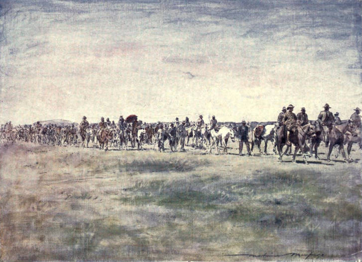 Boer Prisoners led into Klip Drift by C.I.V.