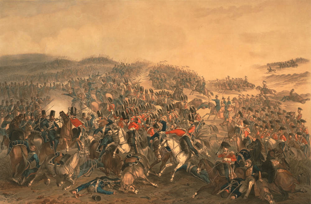 The Battle of Balaklava; the Scots Greys supported by the Enniskillings are coming to the rescue...