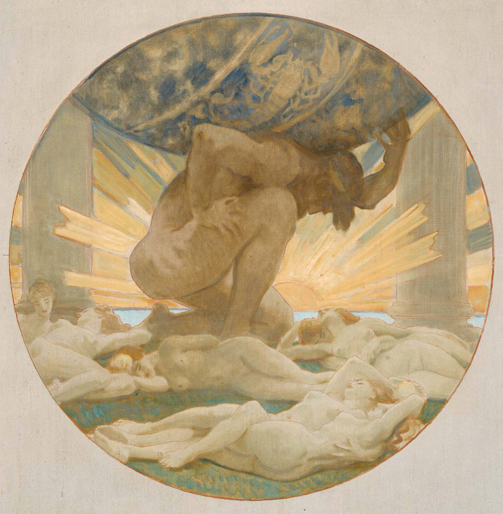 Sketch for Atlas and the Hesperides
