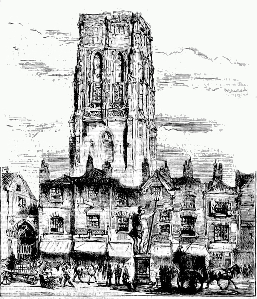 Tower of the Temple Church with the Armada Fountain