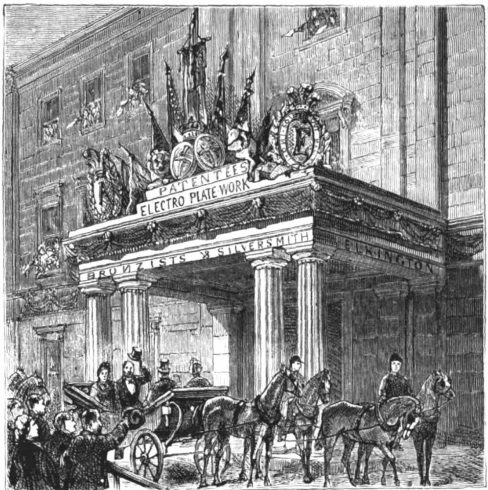 Entrance to the Works [The Prince of Wales’s Arrival at Elkington’s)