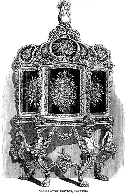 Cabinet by Stevens, Taunton. 1851