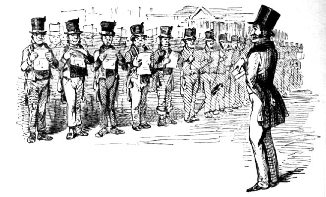 Sir James Graham holds a review of the London Postmen.