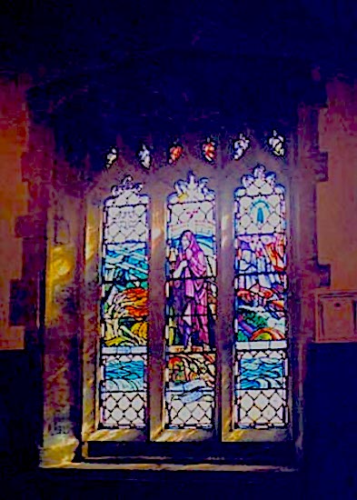 The Thomas Hardy Memorial Window (1930) in St. Michael's parish
church, Stinsford