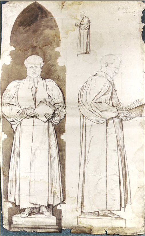 Design for the statue of Bishop Ollivant