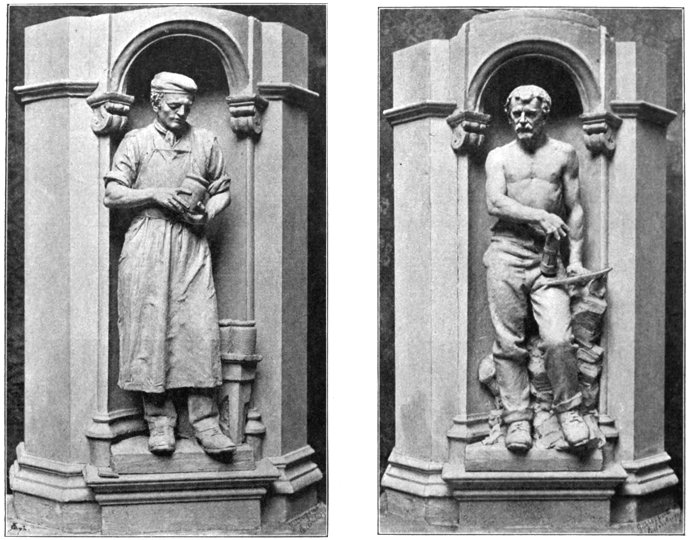 Models of Statues of Pottery and Mining” by William Birnie Rhind, RSA, 1873-1933
