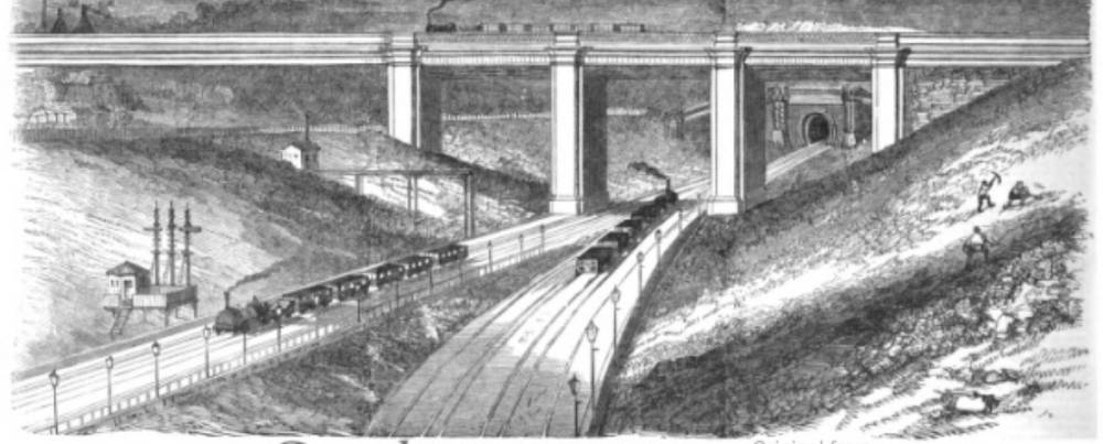 Viaduct across the Great Northern Railway
