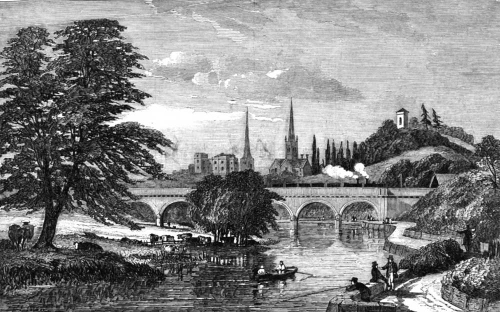 >Birmingham and Shrewsbury Railway. — viaduct across the River Severn at Shrewsbury