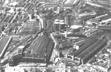 aerial view of St. Pancras and King's Cross