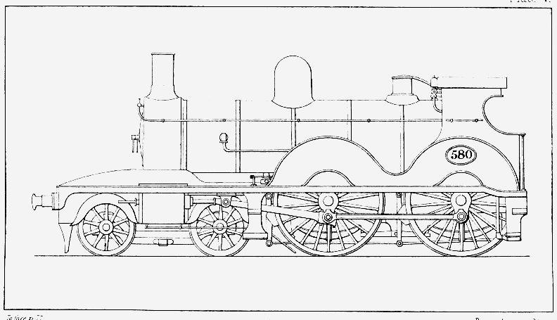 The London and South-Western Railway 580 — a 2-4-0 express passenger engine